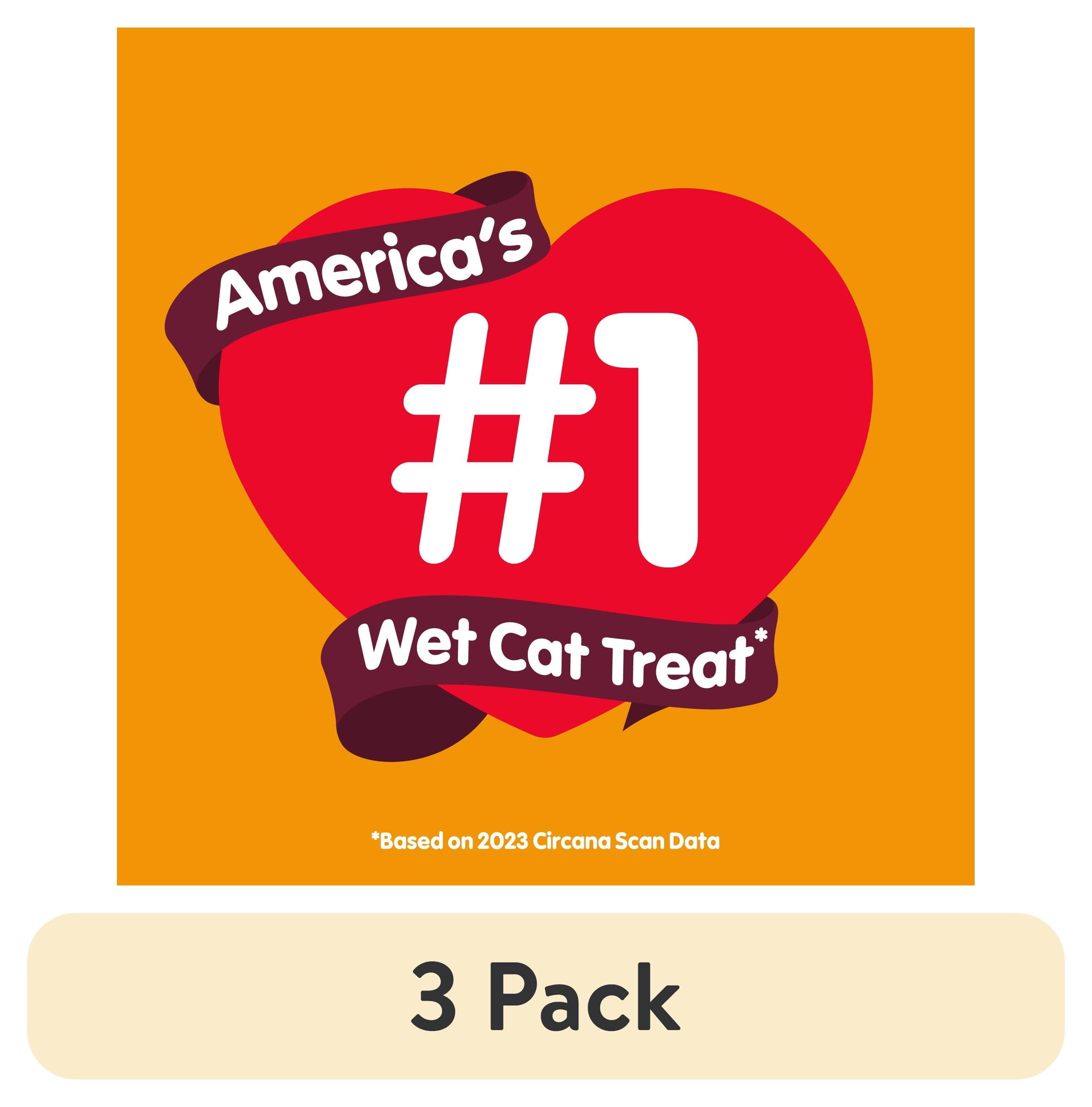 (3 pack) Hartz Delectables Squeeze Up for Kittens, Complete & Balanced Lickable Wet Cat Treat, Tuna & Salmon, 4ct