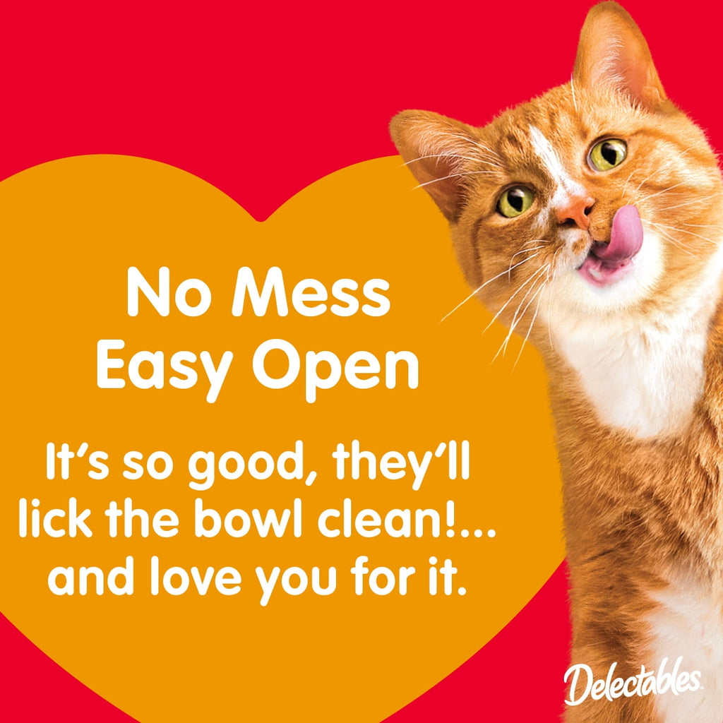 Hartz Delectables Non-Seafood Gravy Lickable Wet Cat Treats, Chicken, 12 Count, 1.4oz