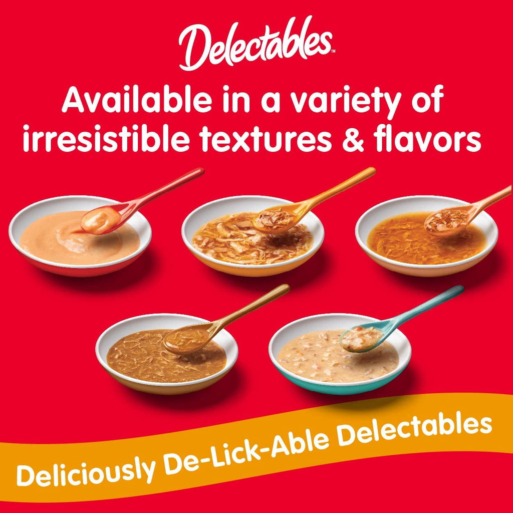 Hartz Delectables Bisque Lickable Wet Cat Treats Variety Pack, 30 Count