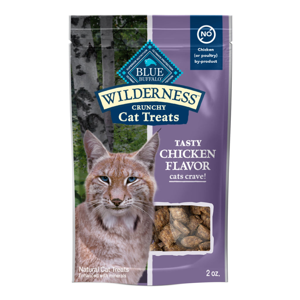 Blue Buffalo Wilderness High Protein Natural Crunchy Cat Treats, Tasty Chicken, 2-oz. Bag