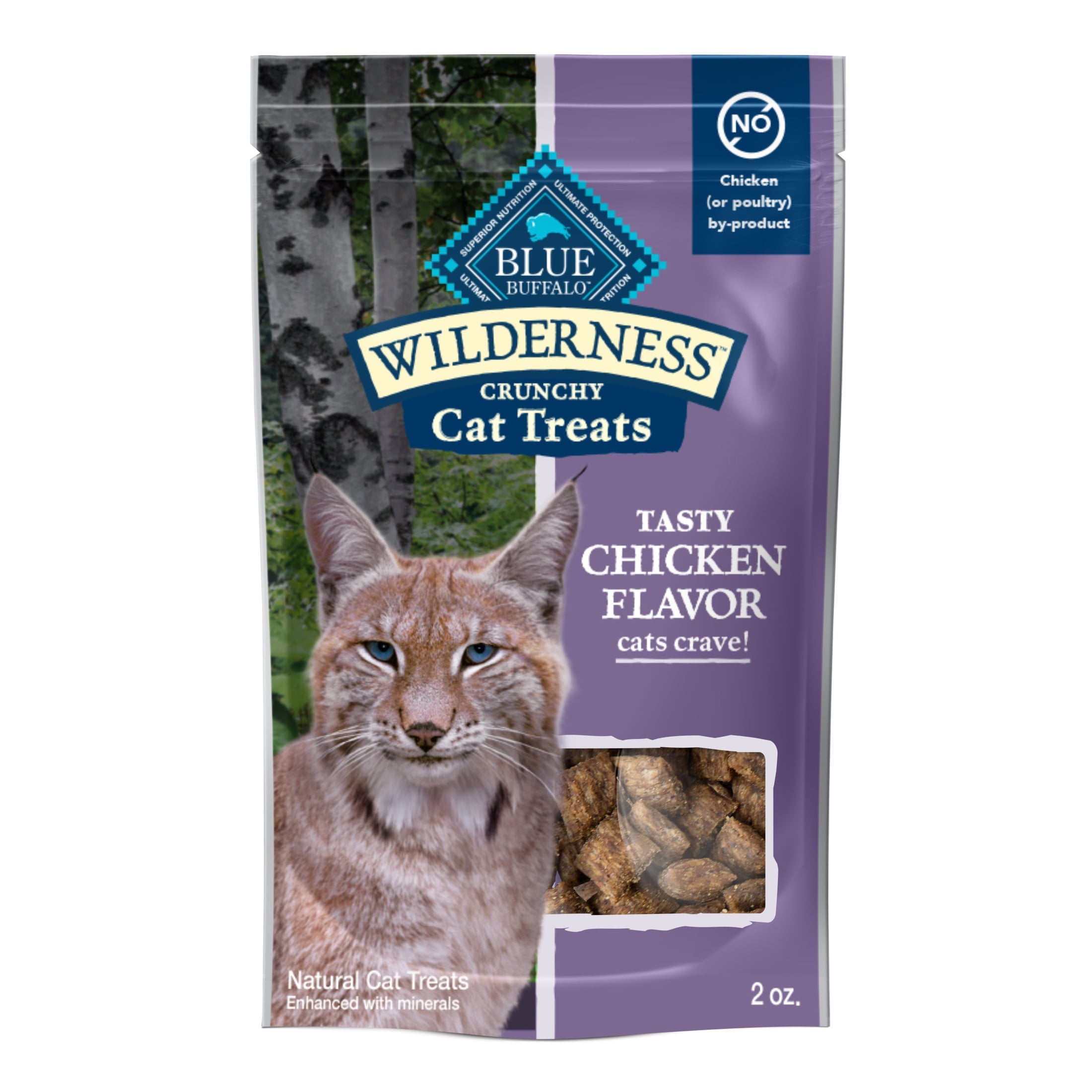 Blue Buffalo Wilderness High Protein Natural Crunchy Cat Treats, Tasty Chicken, 2-oz. Bag