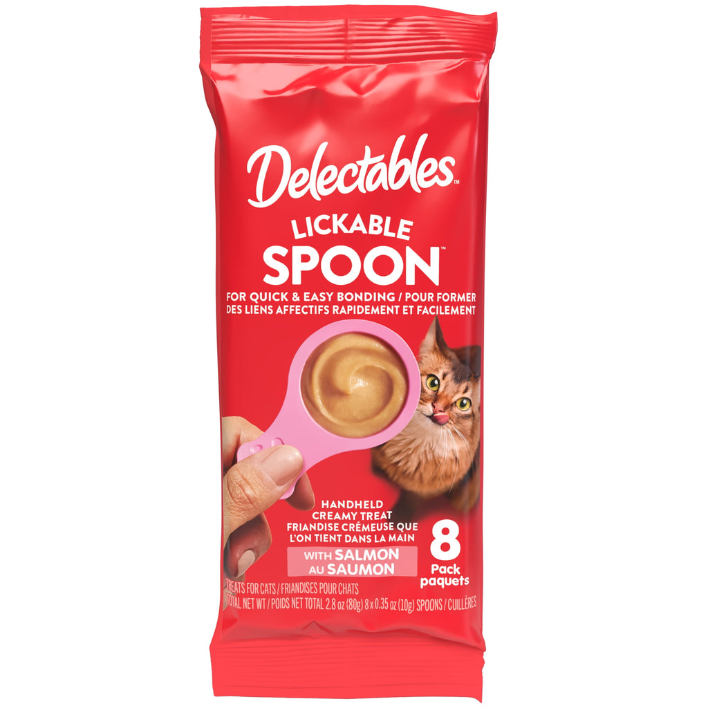 Hartz Delectables Lickable Spoon, Interactive Wet Cat Treats, Salmon 8ct