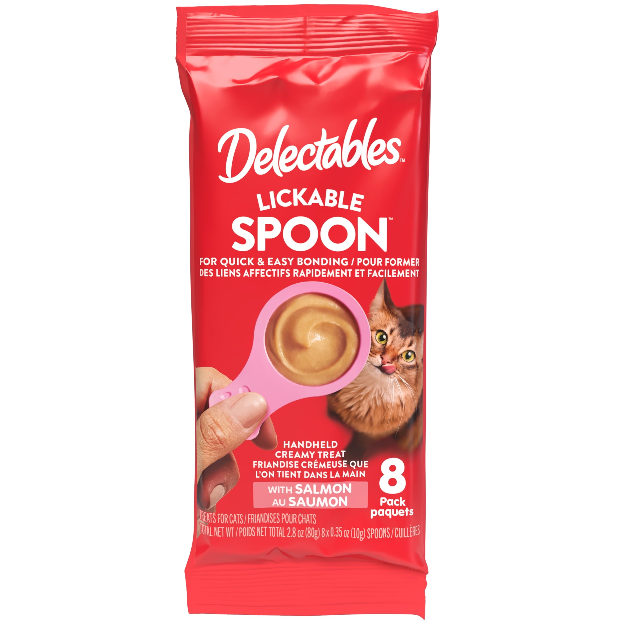 Hartz Delectables Lickable Spoon, Interactive Wet Cat Treats, Salmon 8ct